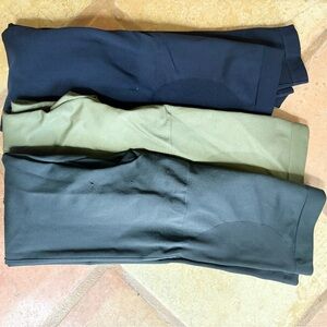 Shapermint Bundle Black/Green/Gray Leggings Stretchy Full-Length